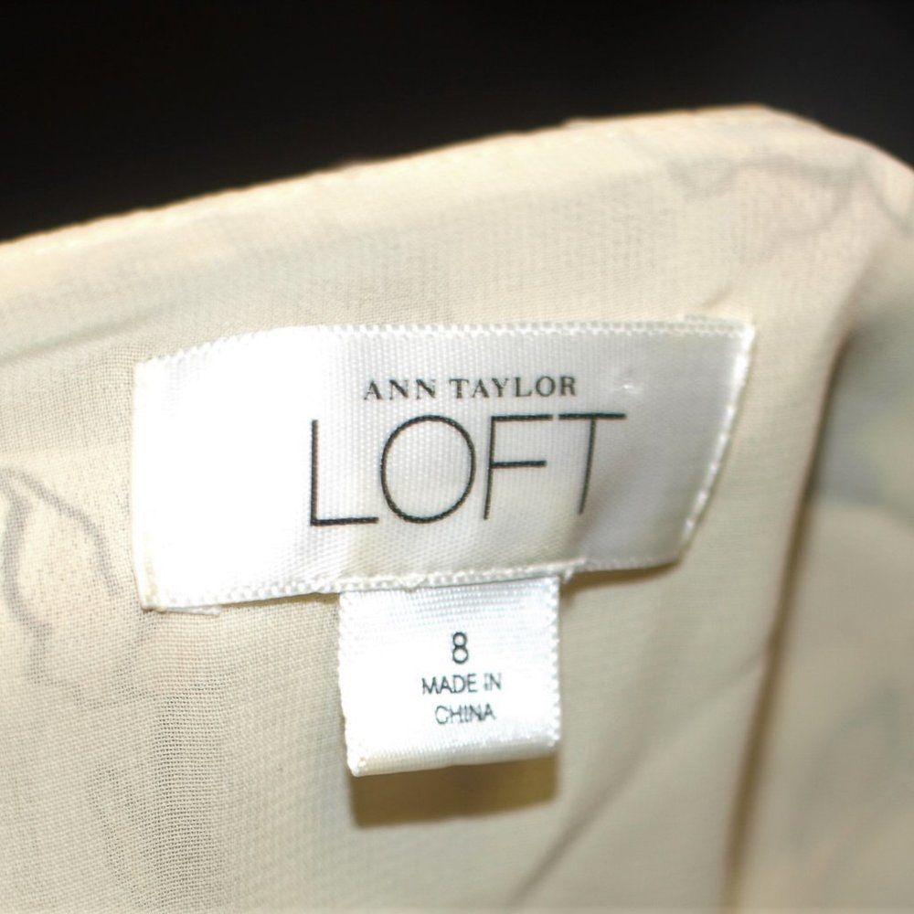 Ann Taylor Loft Summer Blouse Yellow Great with Denim Shorts Size 8 - Picture 5 of 5